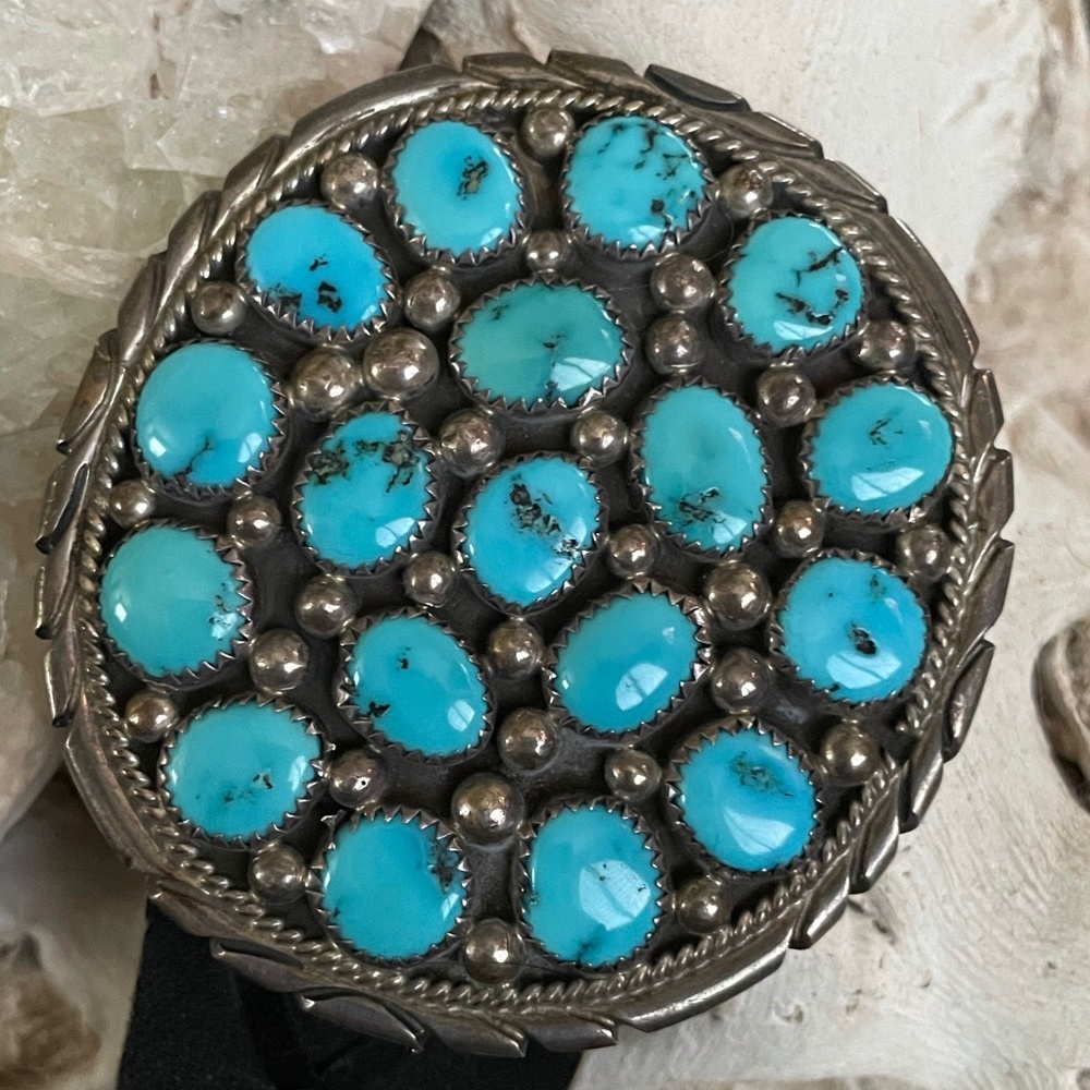 Vintage Tommy Moore Navajo Concho Belt, signed - Picture 3 of 5